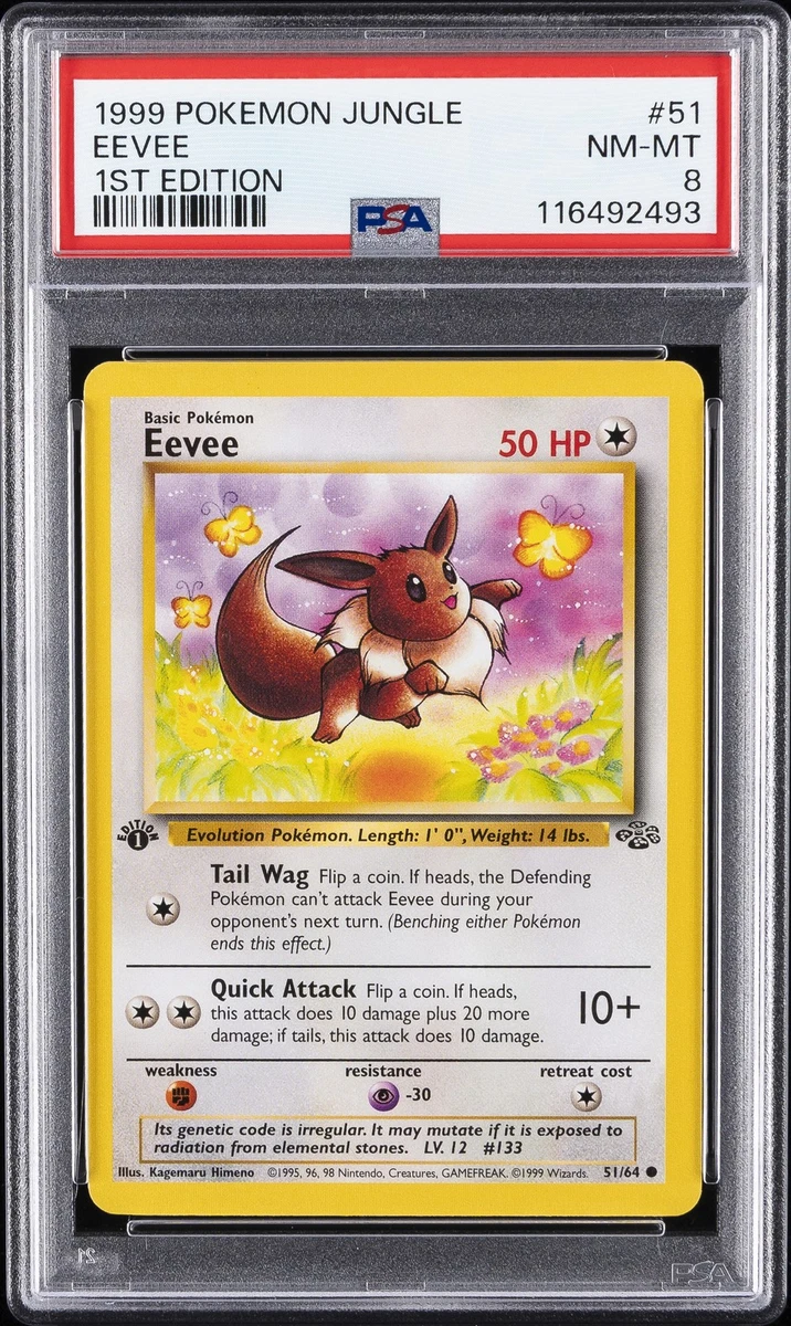 PSA8】旧裏 イーブイ ポケモンジャングル 英語版 ポケモンカードゲーム