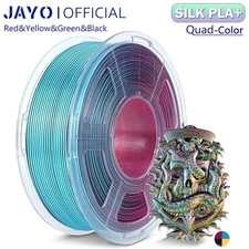JAYO SILK PLA+ Quad-Color Red&Yellow&Green&Black 1.75mm 3D Print Filament 1.1KG
