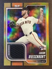 2026 Topps Series 1 Carson Whisenhunt #184 Rookie Patch Gold Foil /50 RC