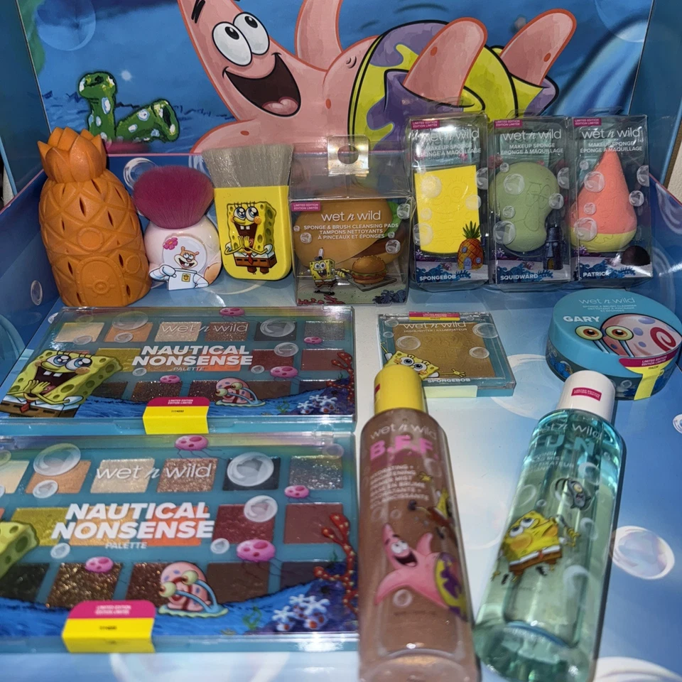 Wet n wild Sponge Bob PR коллекция новая открытая коробка с дополнительной палитрой теней для век - Изображение 2 из 4