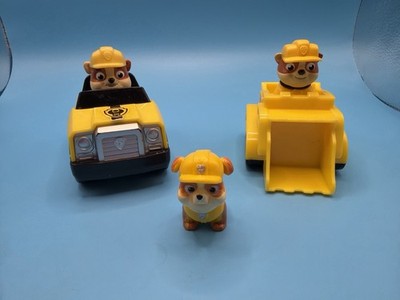 Paw Patrol Rubble Vehicle Lot w Figures Bulldozer Truck Bundle Spin Master Toy