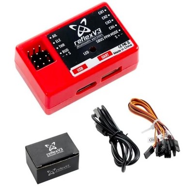 FMS Reflex V3 Bluetooth RC Airplane Stable Flight Controller Gyro System Red