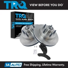 TRQ Brake Pad & Rotor Kit Metallic Front for Aerostar Ranger B2300 B3000