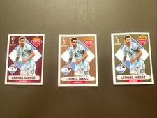 2022 Panini World Cup Extra Sticker Lionel Messi Gold, Bronze and Base