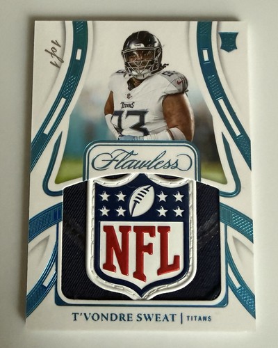 2024 Panini Flawless T’Vondre Sweat Patch Platinum 1/1 New York Jets