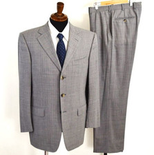 Ermenegildo Zegna Wool Suit Set Gray Pinstripe Made Italy 48R High Performance