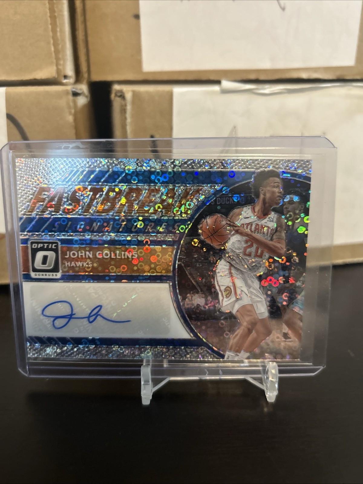 John Collins 2017-18 Donruss Optic #FB-JCL Fast Break Signature R