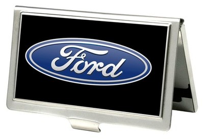 Buckle-Down Business Card Holder - Ford Oval Logo Black/Blue - Small (US IMPORT)