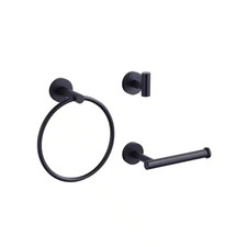 3-Piece Bath Hardware Set Bathroom Accessories Set with Toilet Paper Holder, Tow