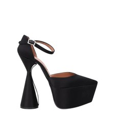 DACCORI Womens Black Satin Strappy Sandal Platform Pump 150 EU Size 38 RRP 950