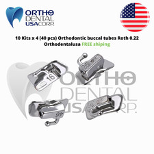 10 Kits x 4 (40 pcs) Orthodontic buccal tubes Roth 0.22 Orthodentalusa FREE ship