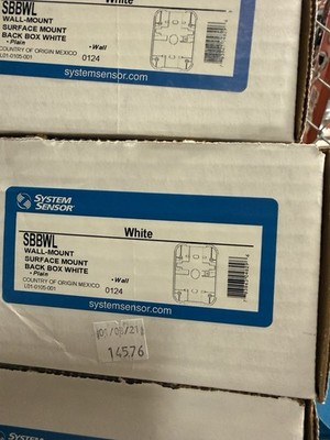 System Sensor SBBWL Surface Wall-Mount Back Box  White