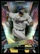 2024 Topps Chrome Logofractor Evan Carter #FSLE-7 Rangers Future Stars