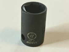 Boen  12 mm x 3/8"  Dr Standard Impact Socket 6 Point Free USA Shipping