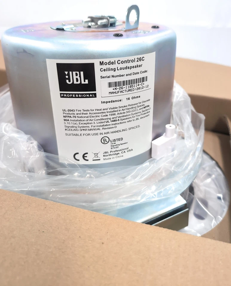 Novo JBL Control 26C 6.5" Par de Alto-falantes Comerciais de Teto 16-Ohm 70V/100V - Imagem 4 de 4