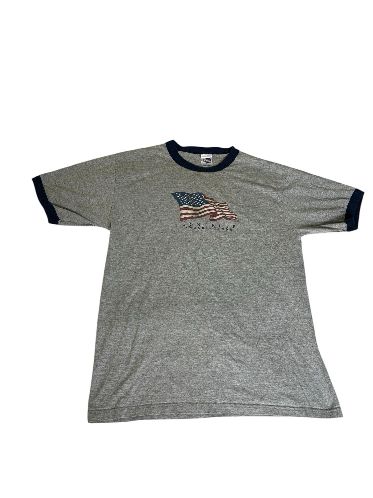 Vintage Concrete Washington Ringer T-Shirt Men's Large Short Sleeve LAT Sport USA