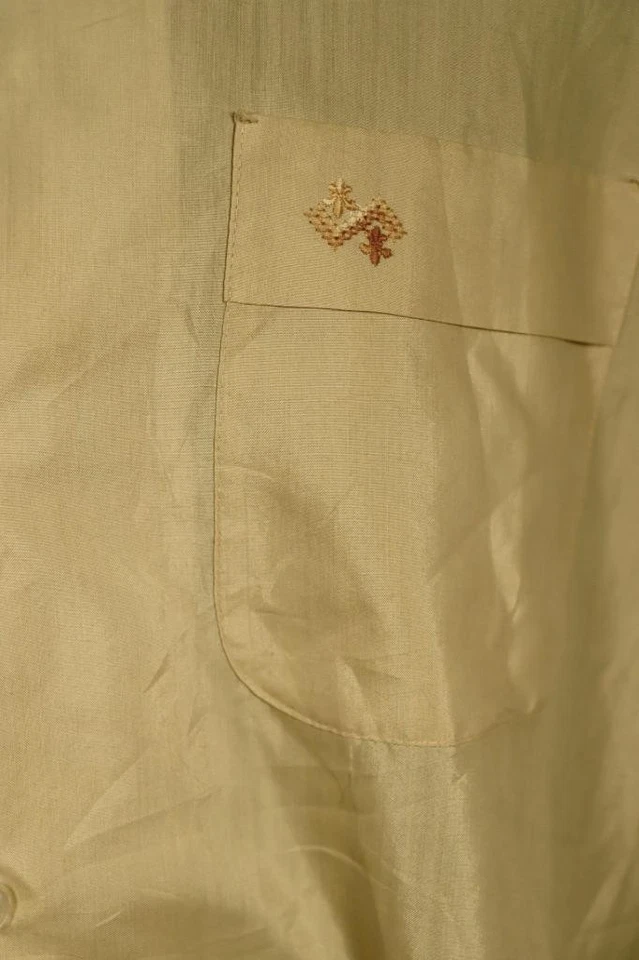 Chemise Vintage Années 1960 Moutarde Aristocrat Coton Taille Large Très Bon État - Photo 2/4