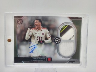 Jamal Musiala 2024-25 Topps Museum Hat-Trick Dual Relic Auto Card /50 Sp Bayern