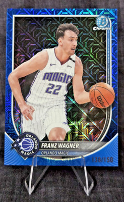 2025-26 Topps Bowman Chrome Franz Wagner #116 Blue Mojo Refractor /150 Magic