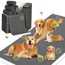 35 Count 54"x37" Extra Jumbo Charcoal Pee Pads for Dogs, Odor-Control Pet Tra...