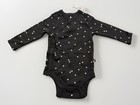 BABY GAP Print Body Suit Black Stars Long Sleeves Sz 6-12 Mo NWT NEW $24.99 — photo 1