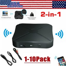 2in1 Bluetooth Transmitter Receiver Wireless Adapter TV Stereo A2D PAudio Lot