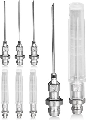 8 Pcs Bearing Grease Gun Needle Accessory Set, Small Grease Needle Nozzle Syring