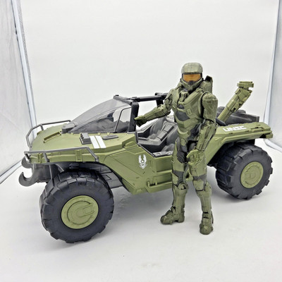 2016 Mattel Halo UNSC WARTHOG 21'' Vehicle & Master Chief FIGURE No Gun Microsoft