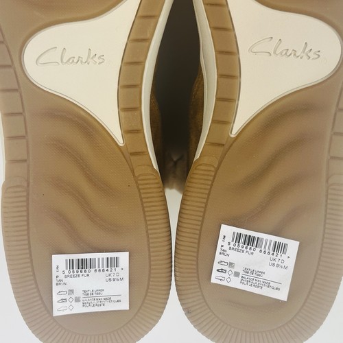 Clarks Women's Breeze Fur Cloudsteppers Boots Tan Suede NEW Size US 9.5/UK 7 - Picture 10 of 10