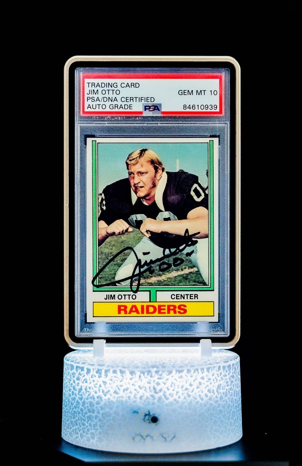 Jim Otto Autographed Signed Oakland Raiders TCG #409 / PSA GEM MT 10 