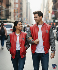 Avirex Vintage-Style Leather Bomber Flight Jacket – Men & Women – USA