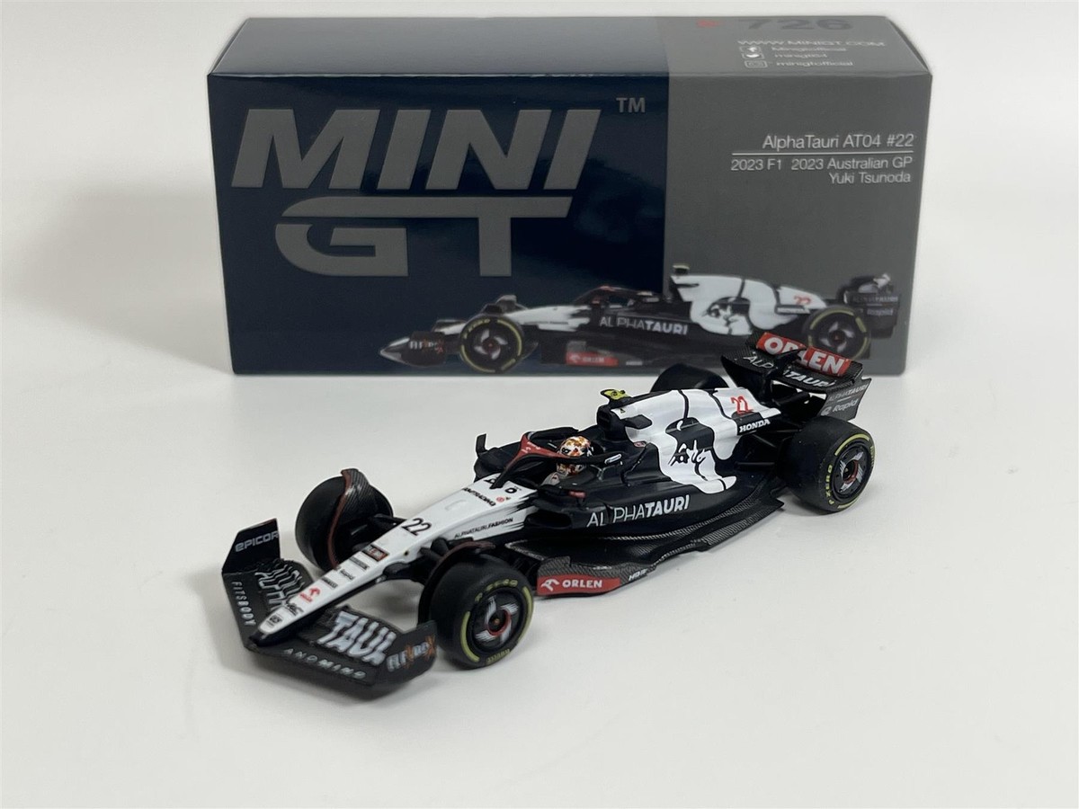 Yuki Tsunoda Alpha Tauri AT04 #22 2023 F1 Australian GP 1:64 Mini