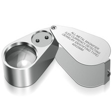 40X Jewelers Loupe LED Light Illuminated Folding Magnifying Glass