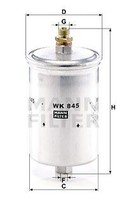 Mann-Filter WK845 Kraftstofffilter FüR Isdera MERCEDES-BENZ Puch