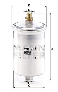 Mann-Filter WK845 Kraftstofffilter FüR Isdera MERCEDES-BENZ Puch-image