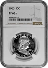1963 50C Proof Silver Franklin Half Dollar NGC Graded PF 66 Star