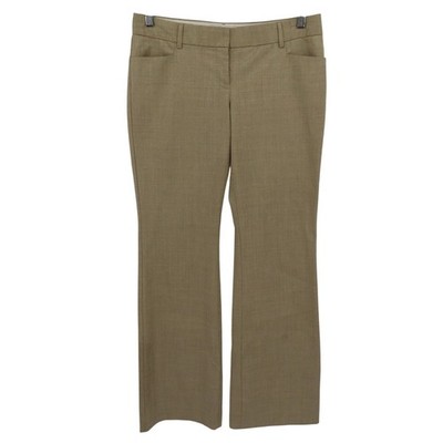 Express Women 6 Stylist Shimmer Tan Gold Work Dress Pants Pockets Belt Loops