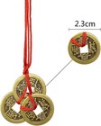 Feng Shui I Ching Coins Set of 3, Ancient Chinese Brass Fortune Coins for Decor