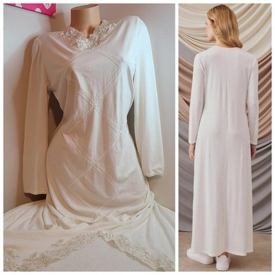 VTG La Perla Joelle Soft Cotton Modal Long Maxi Nightgown Dress Size Sm