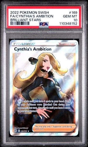 PSA 10 - SWSH Brilliant Stars - Cynthia's Ambition - 169/172 - Ultra Rare