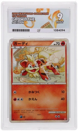 POKEMON - GROWLITHE 013/070 - HEARTGOLD COLLECTION - JAPANESE ACE 9 MINT