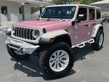 2024 Jeep Wrangler BABY PINK SAHARA LEATHER HARDTOP TECH SAFETY