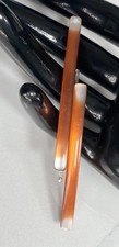 Pair 2 Vintage Caramel Brown Lucite Hair Barrettes Bobby Pins Hair Accessory