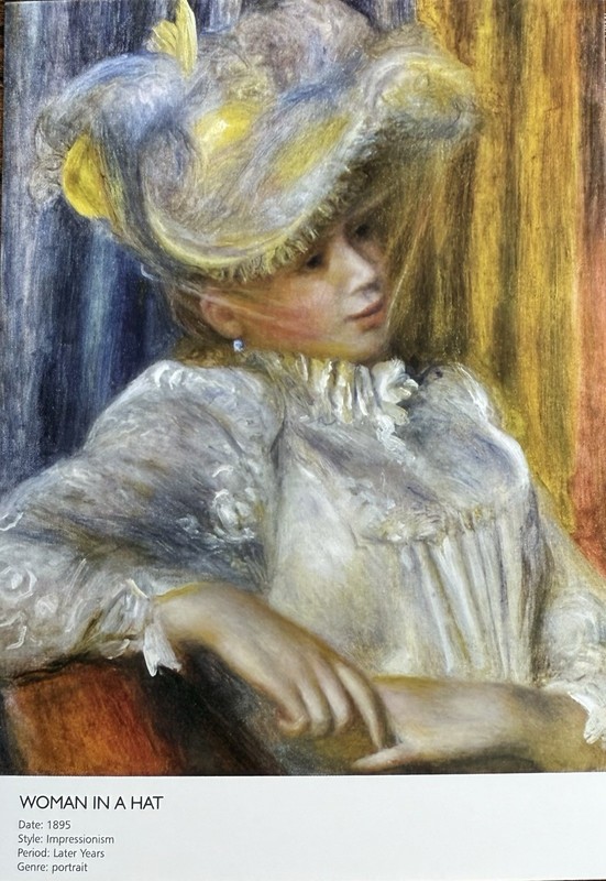 Renoir Woman In A Hat Postcard #5701 Card Ephemera Tag Wall Art