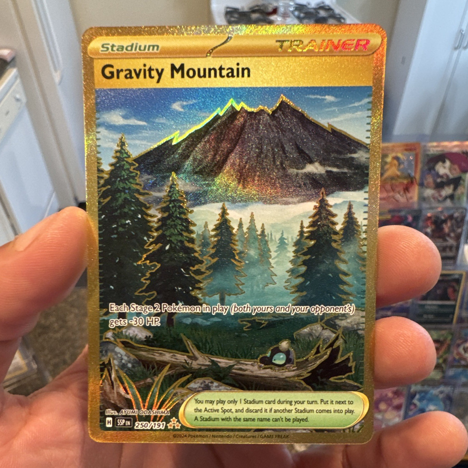 The Pokémon TCG Gravity Mountain 250/191 Surging Sparks Hyper Rare English NM