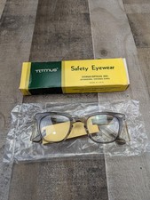 Vintage Titmus Z87 Safety Glasses Rim Grey Smoke Lens Industrial Eyewear