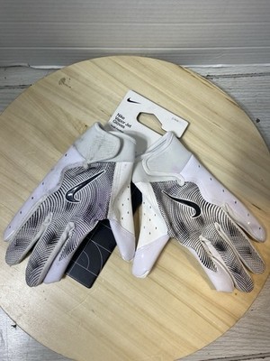 Nike Vapor Jet 8.0 Football Gloves Youth Large White/ Black Youth NWT!