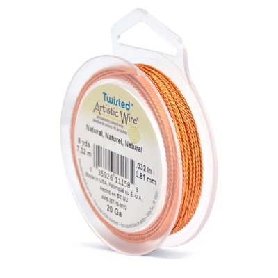 Artistic Wire, 20 Gauge / .81 mm Tarnish Resistant 20 - 8 yd, Natural
