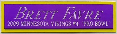 BRETT FAVRE VIKINGS NAMEPLATE FO AUTOGRAPHED SIGNED FOOTBALL HELMET JERSEY PHOTO