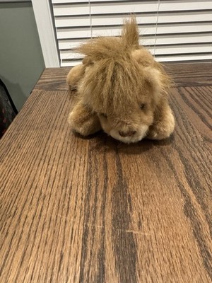 Vintage A&A Plush Lion Stuffed Animal Realistic Lying 1992 Jungle Cat